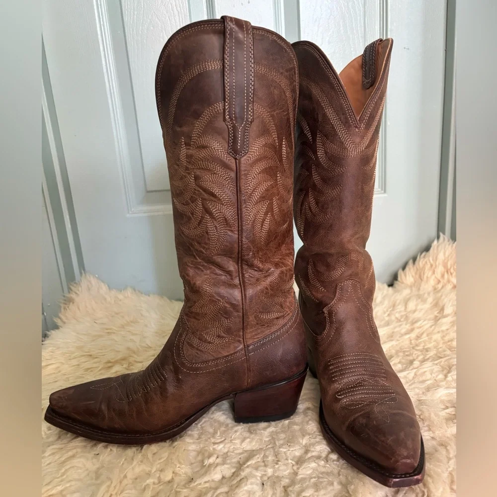 Tecovas The Annie Boots in Café Leather size 8 - Picture 6 of 14